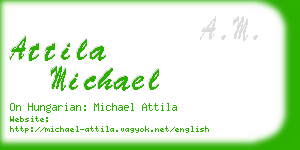 attila michael business card